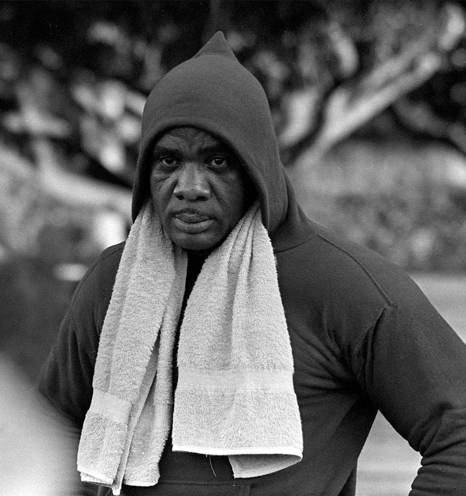 Allenamento con cappuccio