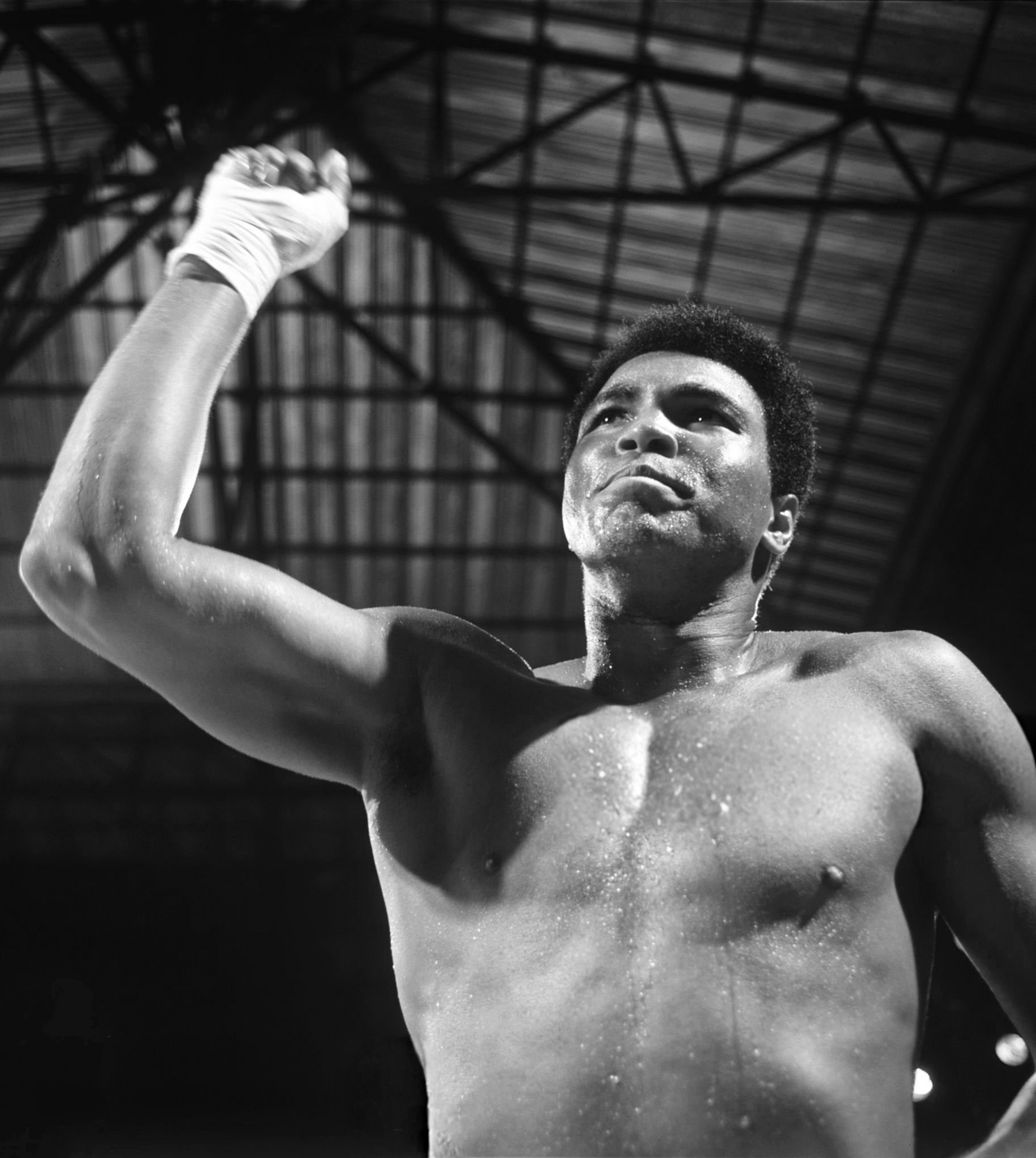 Muhammad Ali in allenamento